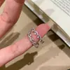 Moda Lujo Ligero Apilable Usar Joker Encaje Completamente Diamantado Círculo Delgado Anillo de Diamante Rai Pequeño Anillo de Cola Variada para Mujer