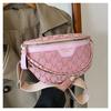 Bolsa de peito fashion rede vermelha bolsa ins 2023 nova moderna feminina ombro transversal inverno casual versátil pequena bolsa de cintura
