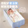 Bañera para bebé más vendida transfronteriza, bañera plegable, adecuada para que los bebés se sienten y se acuesten, bañera integrada para recién nacidos y niños