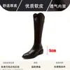 Botas de Vaquero Occidentales 2024 Nuevas Otoño e Invierno Botas de Caballero Botas Largas Botas de Mujer Botas Altas Tacón Grueso Botas Elásticas