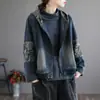 Ropa nueva chaqueta de mezclilla mujer corta con capucha primavera y otoño chaqueta de béisbol top 2026 talla grande estilo coreano casual holgada