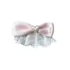 Acessórios super fofos de renda com laço de pérola para amor DIY, capa de celular, presilha de cabelo, bolsa, sapatos e meias, acessórios de vestuário