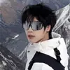 Gafas de Sol Gafas Protectoras de Viento para Ciclismo al Aire Libre Montañismo Esquí Marco Retro Oversized Protección Solar Gafas de Sol de Una Pieza para Hombres y Mujeres