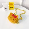 Bolso bandolera con diseño de gatito de peluche y dibujos animados, moderno, elegante y súper lindo, bolso para teléfono móvil, monedero japonés para chica.