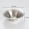 Vintage acero inoxidable arena fruta tirar lavabo cuerno tazón fideos fríos tazón polvo de caracol lavabo para cocinar tazón dorado para ramen tazón para plato frío