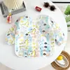 Nuevo Delantal de Dibujos Animados para Bebé con Bolsillos, Delantal Infantil Fresco con Estampado Completo, Babero Estampado para Niños, Delantal de Pintura