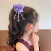 Nuevo anillo para el pelo morado de Kuromi para niños, anillo pequeño deintestino rosa de Melody, cuerda para la cabeza, princesa dulce, dibujos animados, flor, flor, accesorios para el pelo