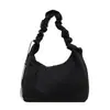Bolso de lona transfronterizo de gran capacidad para mujer, nuevo bolso de hombro casual plisado de verano 2026, elegante bolso con forma de albóndiga