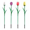 Lámpara de piso de tulipán simulación flor de tierra lámpara de junco exterior impermeable patio césped parque plaza proyecto iluminación decoración