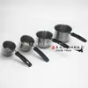Juego de cuatro piezas de acero inoxidable con taza magnética para hervir leche, olla para calentar leche, taza de café con asa única, pequeña jarra de leche, taza de leche árabe