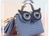 Bolsa de Monedero con Borlas de Búho Estilo Coreano Colgante Creativo de Moda Dibujos Animados Bolsa para Auriculares Colgante para Llavero de Coche