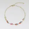 Pulsera de circón de color extremadamente pequeña y exquisita 2025 estilo popular de Internet hebilla de langosta de personalidad puerta este pulsera J730