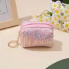 Nova Bolsa Pequena Porta-Moedas Fofa Bordada com Lantejoulas Estilo Fragrância Pequena de Nicho Bolsa Pequena Simples Bolsa para Fones de Ouvido Batom Cosméticos