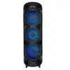 Nuevo producto transfronterizo: Bocina de 8 pulgadas 20W con carrito, tres altavoces, karaoke Bluetooth con micrófono, portátil con ruedas universales