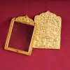 Caja Dorada Gawu Estilo Tíbet Colgante Thangka Doble Cara Cáscara Vacía Estilo Étnico Retro Collar Joyería