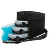 Bolsa para lonchera de tres compartimentos, bolsa para lonchera de papel de aluminio aislada, bolsa aislante de gran capacidad, bolsa para lonchera congelada rápida para mantener el frío, bolsa para lonchera
