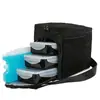 Bolsa de almuerzo portátil para picnic al aire libre con bolsa de hielo fresca de tela Oxford con aislamiento de papel de aluminio