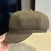 Sombrero de Pedrería Japonés para Mujer de Ala Ancha Hace que la Cara Parezca Más Pequeña Sombrero Octagonal Otoño Nuevo Elegante Versátil Sombrero de Pintor Boina