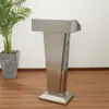 Púlpito de Fala Branco Simples de Alta Qualidade, Mesa de Palestra Moderna, Mesa de Boas-Vindas, Mesa de Recepção, Mesa do Anfitrião, Mesa de Inscrição