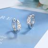 Aretes cuadrados de circonita japonesa y coreana aretes para mujer moda simple comercio exterior transfronterizo compactos para el agujero de la oreja anillo para la oreja europeo y americano