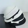 Sombrero Elegante con Lazo Estilo Francés Inspirado en Hepburn para Mujer, Temperamento Aristocrático de Alta Gama, Sombrero Tipo Cubo de Moda con Borde Enrollado