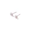 Poste de Oreja de Copa de Perla Chapado en Oro de 18K con Aguja de Plata S925 con Arete Colgante Base Vacía Accesorios de Cobre Aguja de Tazón Cruzado DIY a01