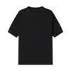 Camiseta de punto de manga corta para hombre, mezcla de Tencel y lino, textura acanalada, cuello redondo, informal de negocios.