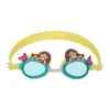 Gafas de natación para niños con diseño de unicornio lindo, antivaho, para aprender a nadar, gafas de dibujos animados con correa ajustable
