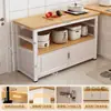 Rack de Cozinha Multifuncional Mesa de Corte de Legumes Bancada Armário de Chão Multicamadas Pratos Forno de Micro-ondas Armazenamento Armário Lateral