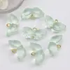 Colgante de Mariposa de Vidrio Transparente Degradado con Anillo de Cobre, Pulsera Trenzada de Cuerda con Cuentas Hecha a Mano de Nuevo Estilo Chino, Accesorio de Cadena para Suéter
