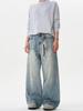 American Vintage cleanfit lavado jeans velho masculino e feminino solto emagrecimento casual perna larga reta calças da moda