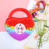 Bolsa de Silicona al por Mayor Bolso Cruzado para Niñas Almacenamiento Billetera para Monedas Alivio del Estrés Infantil Bolsa Tote de Hombro con Burbujas Bolsa de Almacenamiento Regalo