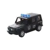 Simulação Transfronteiriça Liga de Metal Puxar para Trás Porta que Abre Carro de Polícia Infantil Menino Brinquedo de Inércia Carro Educativo Interativo Pai-Filho