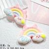 Ursinho Sorridente Sol Arco-Íris Acessórios de Resina Cola Creme Enfeite de Cabelo DIY Pingente de Título Material de Decoração para Geladeira