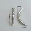 Tailandia Chiang Mai Tubo Curvo de Plata Hecho a Mano Tubo Delgado Liso Tubo Pequeño Tallado Pulsera Collar Joyería de Plata DIY Accesorios