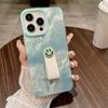Funda para teléfono móvil con diseño de hojalata para Apple iPhone 15, iPhone 14, Pro Max, con anillo sonriente para el dedo, resistente a caídas, talla 12/11 para mujer