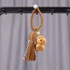 Tangma Caballo Gordo Hazte Rico al Instante Colgante Llavero de Madera Caballo del Zodiaco Adorno Seguro y Lindo Borla Encanto para Bolsa