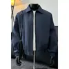 Cleanfit Jaqueta Bomber Curta Masculina Retro Americana Primavera Tendência Gola Lapela Casual Cool Top