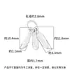 Colgante de Pluma de Plata de Ley S925 Colgante Pequeño Pulsera DIY Pulsera Cuerda Trenzada Accesorios de Plata Material