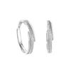 Anillos de Pareja de Plata de Ley S925, Anillos Esmerilados Simples y Elegantes Estilo Coreano, Anillos Lisos Versátiles de Lujo Ligero