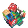 Castelo Inflável Tema Animais de Fazenda, Design Fofo, Tecnologia Anti-Colisão Bolsa Macia, Equipamento Interativo para Família