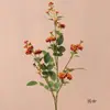 Flor artificial de rosa única estilo nórdico, disponible en stock, adecuada para accesorios de fotografía de bodas y decoración de hoteles de lujo ligero.