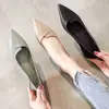 Sapatos de Bico Fino Suaves Brisa da Noite para Mulheres com Salto Bloco Outono 2025 Novos Sapatos Mary Jane de Salto Médio para Mulheres Planos Versáteis