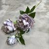 Nueva simulación de flores, peonías grandes de 3 cabezas, fondo para salón de bodas, peonías suaves, flores para mesa, exhibición de flores, comercio exterior