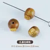 Pulseira de Agarwood com Bolsa de Contas Acessórios de Ouro 24K Acessórios de Madeira DIY Contas Espaçadoras para Pulseira Pingente Contas Individuais Contas Soltas