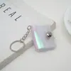 Álbum de Fotos Mini Laser de Armazenamento de 1,0 polegada 2 polegadas DIY com Chaveiro Adesivo de Cabeça Grande Álbum de Fotos Crescimento Infantil Pequeno Álbum de Fotos