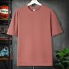 Camiseta de algodón pesado de manga corta para niños y niñas, verano, cuello redondo, holgada, versátil, algodón de Xinjiang, camiseta gruesa con logo estampado