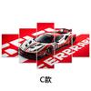 Super Vermelho Fogo Ferrari Racing Decoração de Sala de Estar Pintura Pendurada na Parede de Clube Pintura Jato de Tinta Artificial de Alta Definição