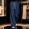Novas Calças Casuais Masculinas de Linho Imitado Relaxadas para Primavera e Outono, Calças Curvas Plus Size, Calças Largas Casuais Estilo Preguiçoso