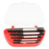 Juego de 5 piezas de dispositivo extractor de tornillos de cabeza rota tornillo roto tornillo grifo válvula triangular alambre roto capstan bit de tapón de rosca anti-rosca